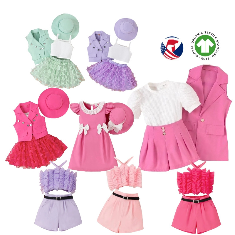 Girls Fashion Style Top Hollow Skirt 2 Piece Baby Clothes Girls Clothing Sets