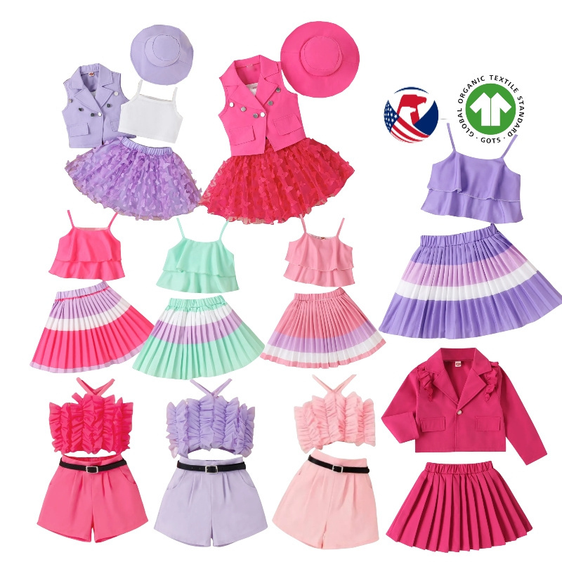 Girls Fashion Style Top Hollow Skirt 2 Piece Baby Clothes Girls Clothing Sets