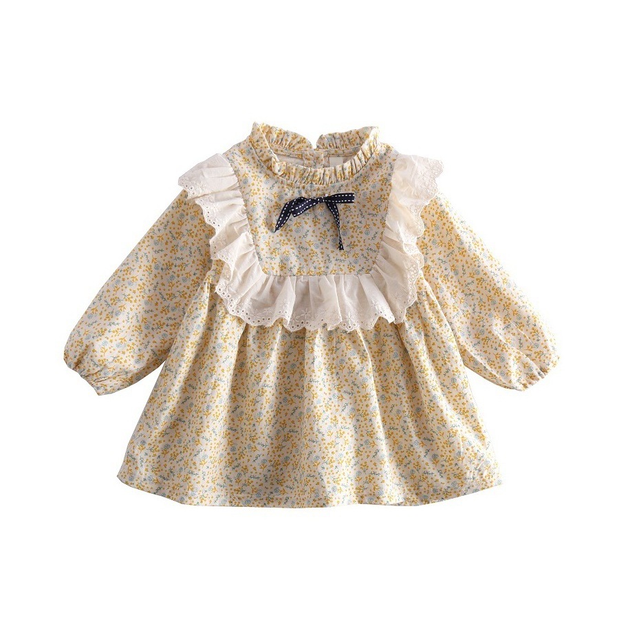 Children's clothing girls baby dress spring and autumn children's little girl floral princess dress spring Korean skirt