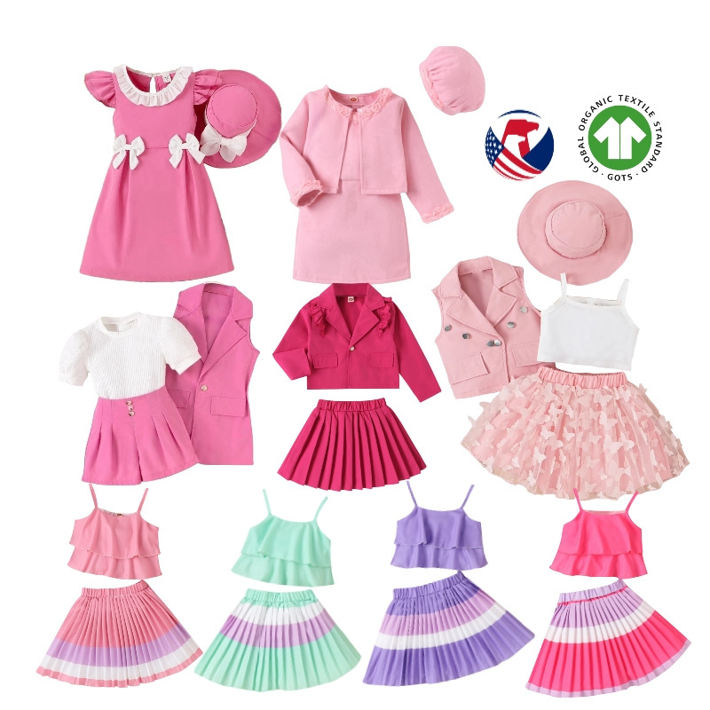 Girls Fashion Style Top Hollow Skirt 2 Piece Baby Clothes Girls Clothing Sets