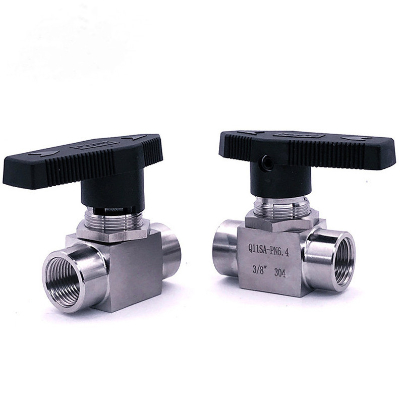 304 stainless steel inner thread straight water pipe flow control high pressure Manifold ball valve