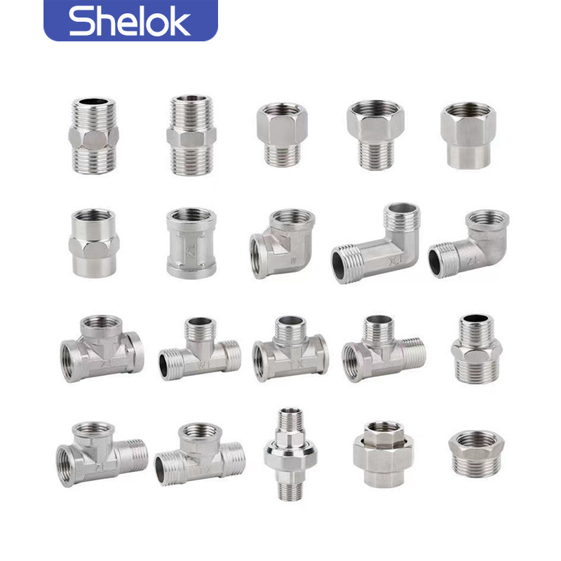 Shelok Wholesale Sanitary Stainless Steel Tee/Elbow/Flange/Nipple/Cross/Bushing 201 304 304L 316 316L Tube Pipe Fittings