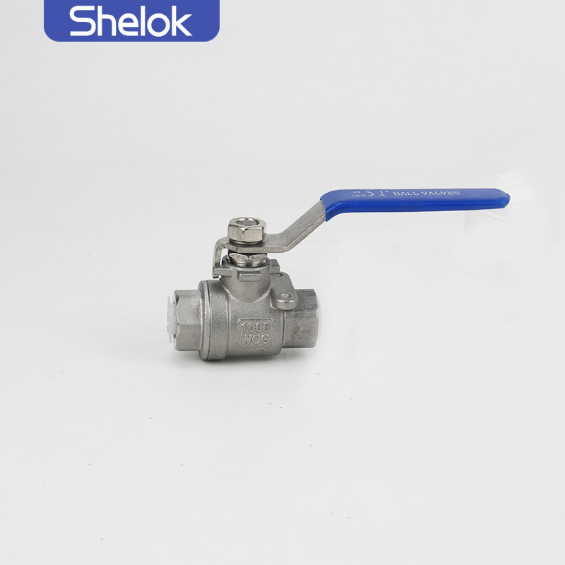 Shelok  304 316L SS BSP NPT pull handle 2pc female thread stainless steel ball valve for water