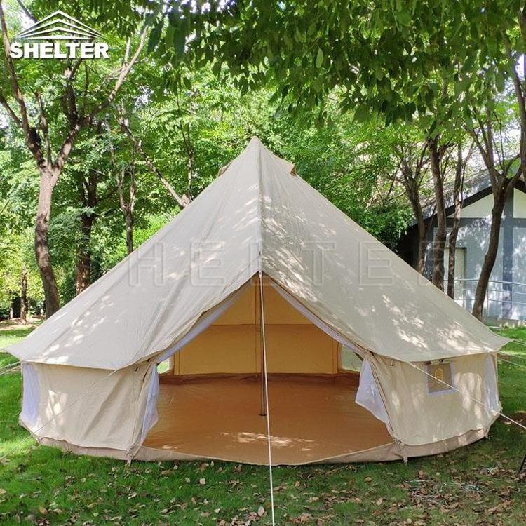 Fire Resistant Waterproof Canvas Bell Tents Accessories Yurt Camping Tent