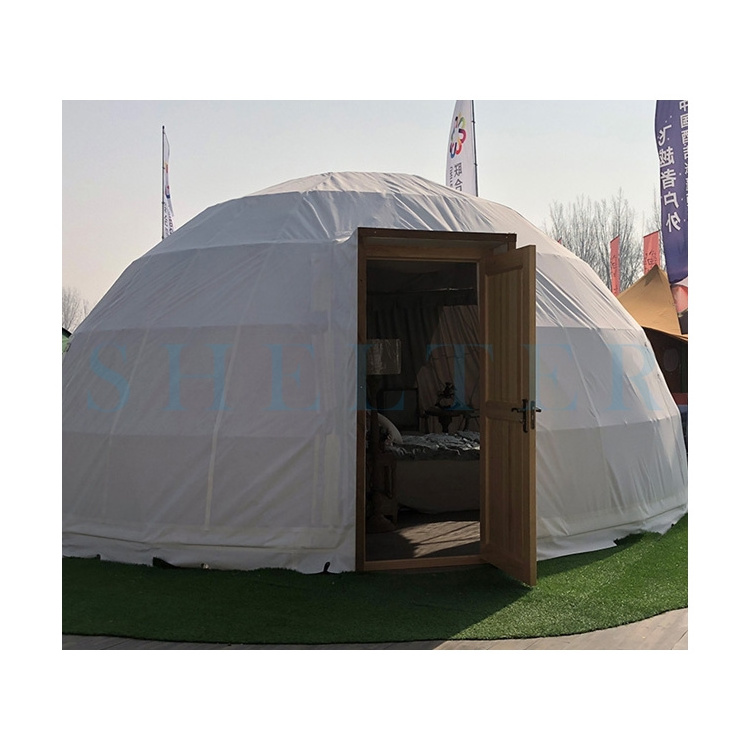 Glamping Tents Geodesic Dome house hotel Kit With Luxury Decoration pvc geodesic dome tent