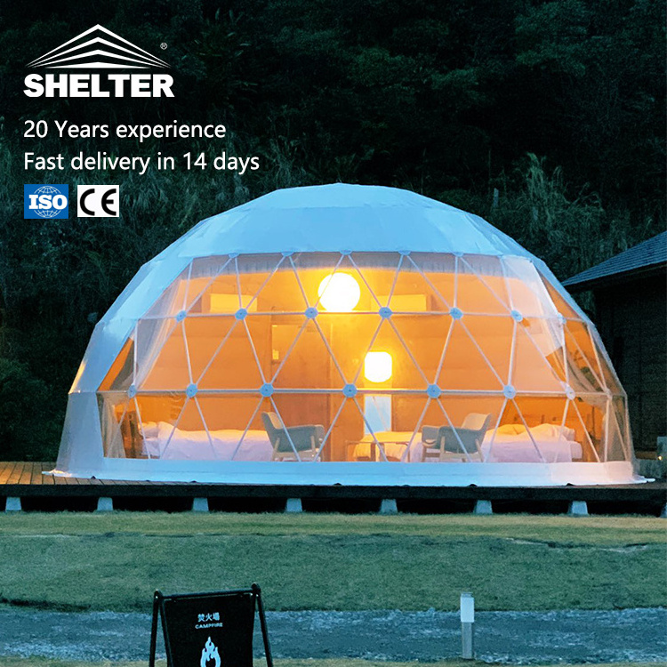 Outdoor Pvc Luxury Domo Hotel House Half Igloo Geodesic Resort Sphere Globe Geo Dome Ball Glamping Tent For Sale