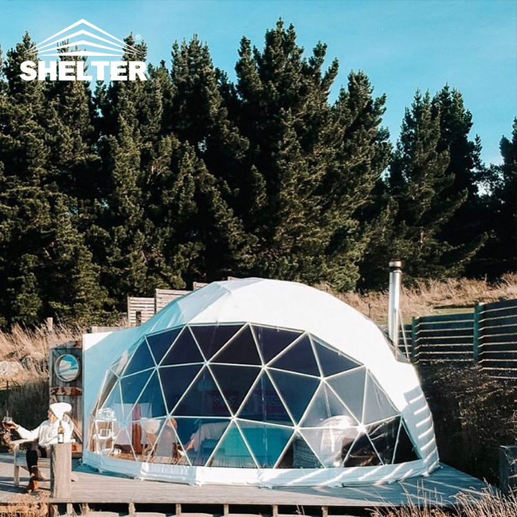 outdoor pvc Luxury Glamping Domo hotel House half Igloo Geodesic Resort Sphere globe Geo Dome tent Ball Tent for Sale