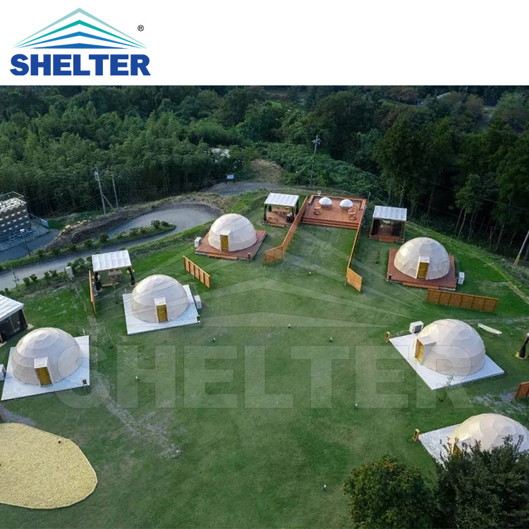 Outdoor Modern All Season Star Gazing Luxury Garden Igloo Round Bell Tente House Geodesic Glamping Dome Tent With Bathroom Price