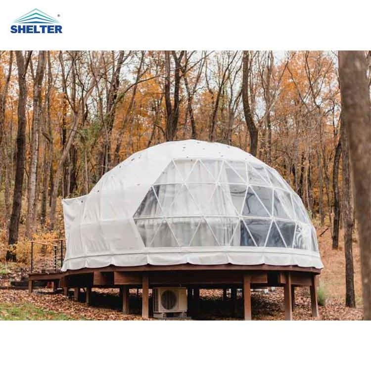 prefab Igloo House Geodesic Glass Outdoor Hotel Resort Garden Luxury Large Pvc Igloo Half Hotel Camping glamping Dome Tent