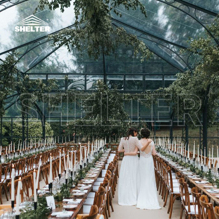 outdoor aluminum 20x20 high peak black venue frame glass hall atrium tents party wedding marquee tent for event church