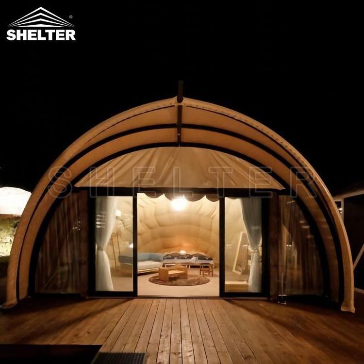 Outdoor Luxury Shell Hotel Canvas Glamping Safari Resort Accommodation Tents for sale