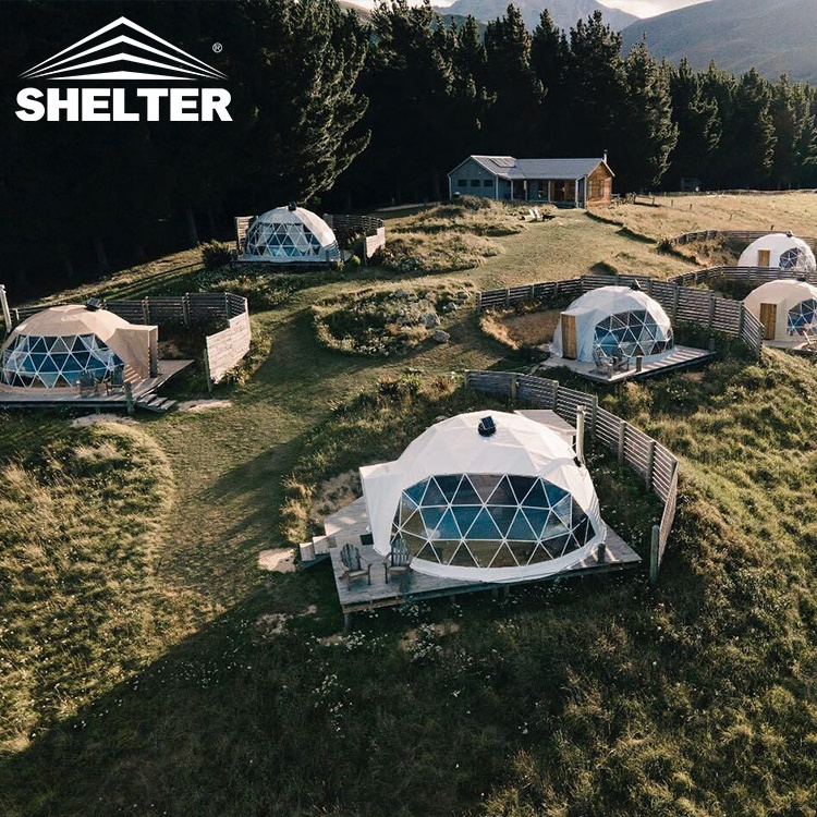 Outdoor Waterproof Pvc Igloo Geo Geodomes Luxury Resort Prefab Hotel House Camping Geodesic Dome Kit Glamping Tents For Sale