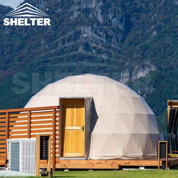 Outdoor Modern All Season Star Gazing Luxury Garden Igloo Round Bell Tente House Geodesic Glamping Dome Tent With Bathroom Price