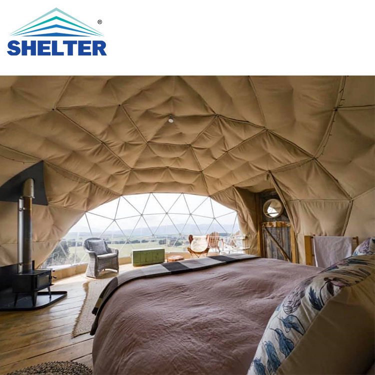 Outdoor Modern All Season Star Gazing Luxury Garden Igloo Round Bell Tente House Geodesic Glamping Dome Tent With Bathroom Price