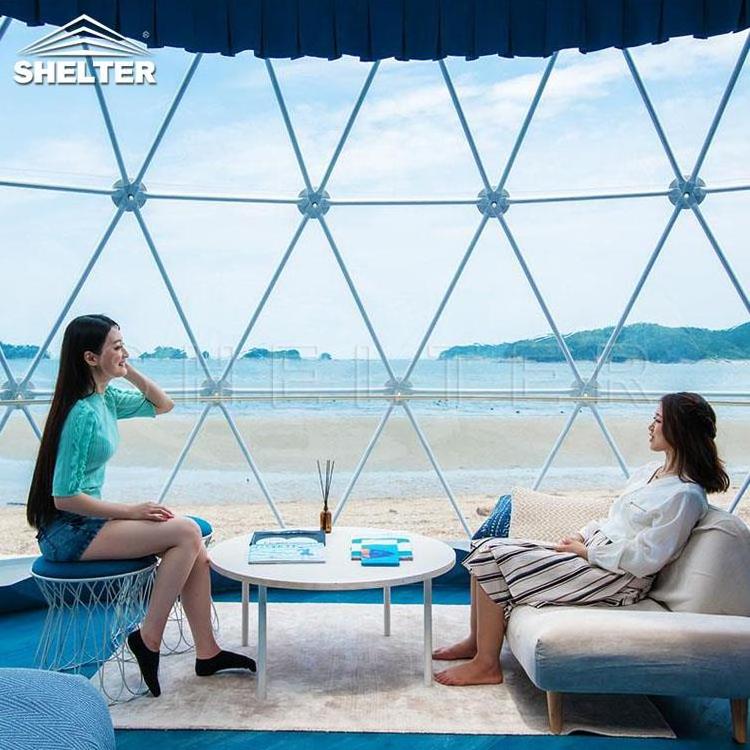 outdoor pvc clear tente a balles homes prefabricated Luxury Glamping Domo hotel House half Igloo Geodesic Dome tent Ball Tent