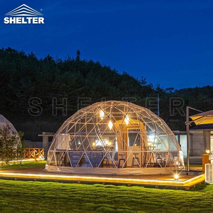 6m Pvc Waterproof Igloo domo Tent Restaurant Catering Transparent Luxury Outdoor Camping Glamping Geodesic sphere Dome Tent