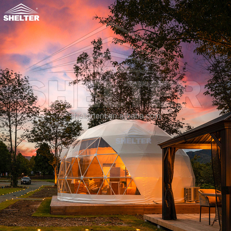 Outdoor Luxury Prefab Half Ball Style Geodesic Glamping Dome Tent Hotel House Desert Tent for Camping/Campsite