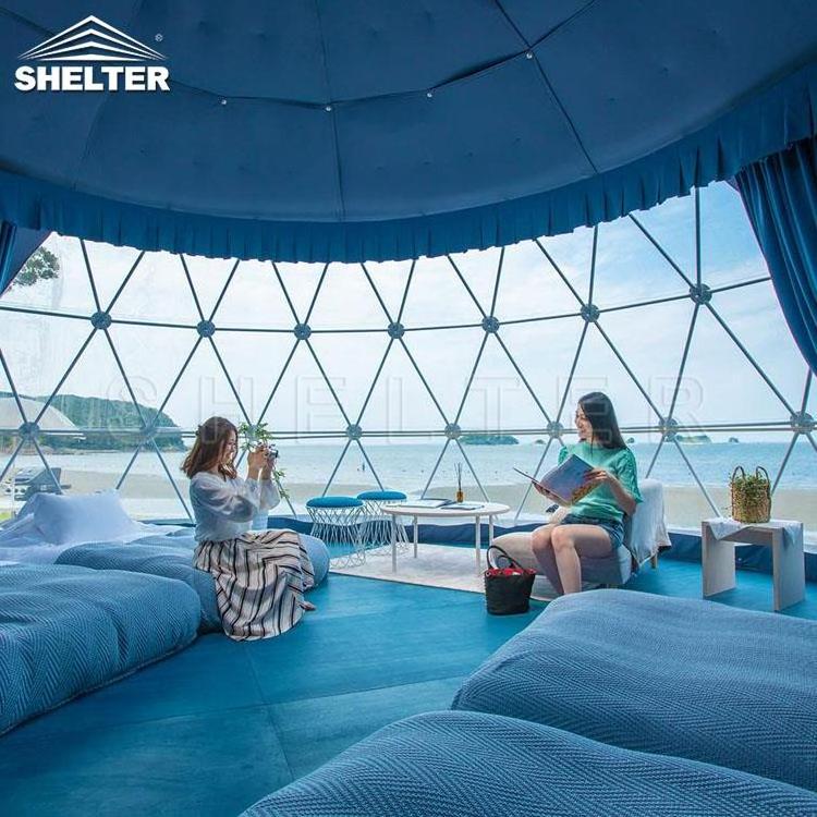 5m/6m/7m/8m Igloo Glamping Luxury Outdoor PVC Dome Hotel House Geodesic Domes Tent for Sale