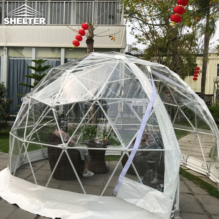 Clear Outdoor Igloo Dome Dining Tent for Restaurant Social Distancing