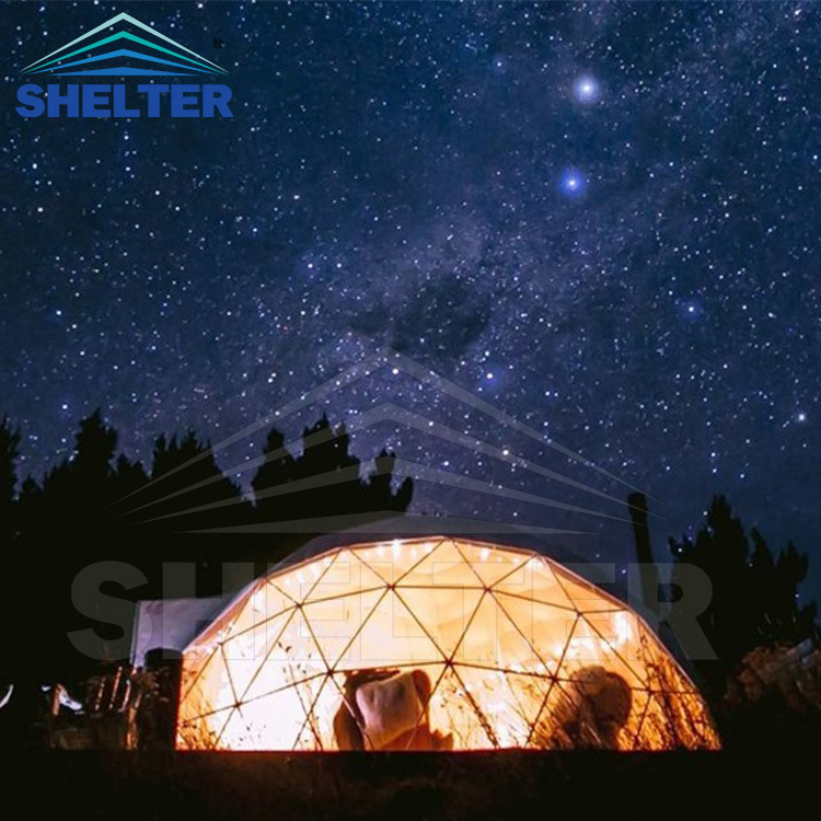 Outdoor Modern All Season Star Gazing Luxury Garden Igloo Round Bell Tente House Geodesic Glamping Dome Tent With Bathroom Price