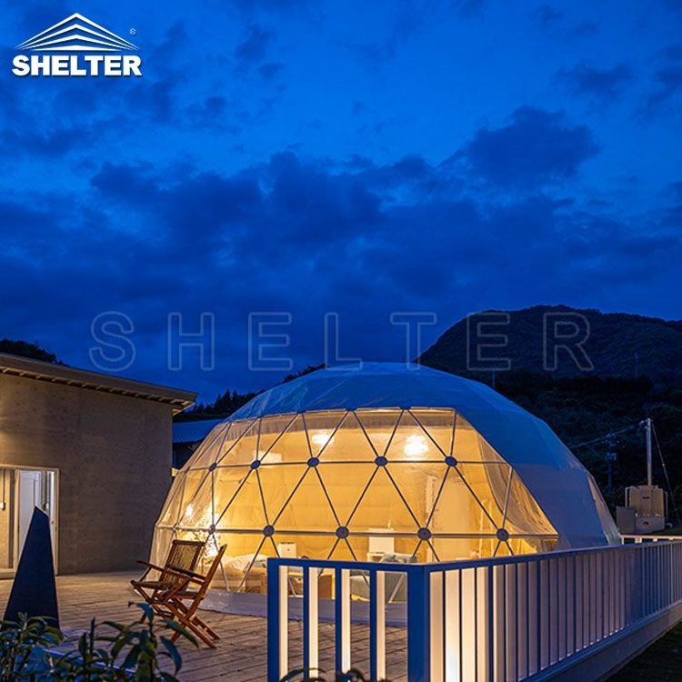 Insulated Geodesic Dome Camping Tent Glamping Dome Pods Hotel Desert Tent for Camping