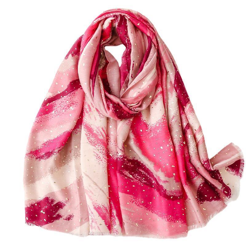 New Foam Cotton Dot Soft Scarf For Women Fashionable And Trend Women Shawl Scarves Hot Selling Pakistan Muslims Fringed Scarf