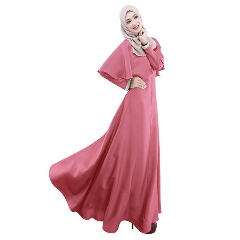 Wholesale Modern Indonesia Muslim Dress Polyester Fabric Islamic Clothing