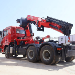 China New Shacman Tractor Head Truck With Crane Palfinger 20Ton 25Ton 30Ton Hydraulic Knuckle Boom Crane on sale