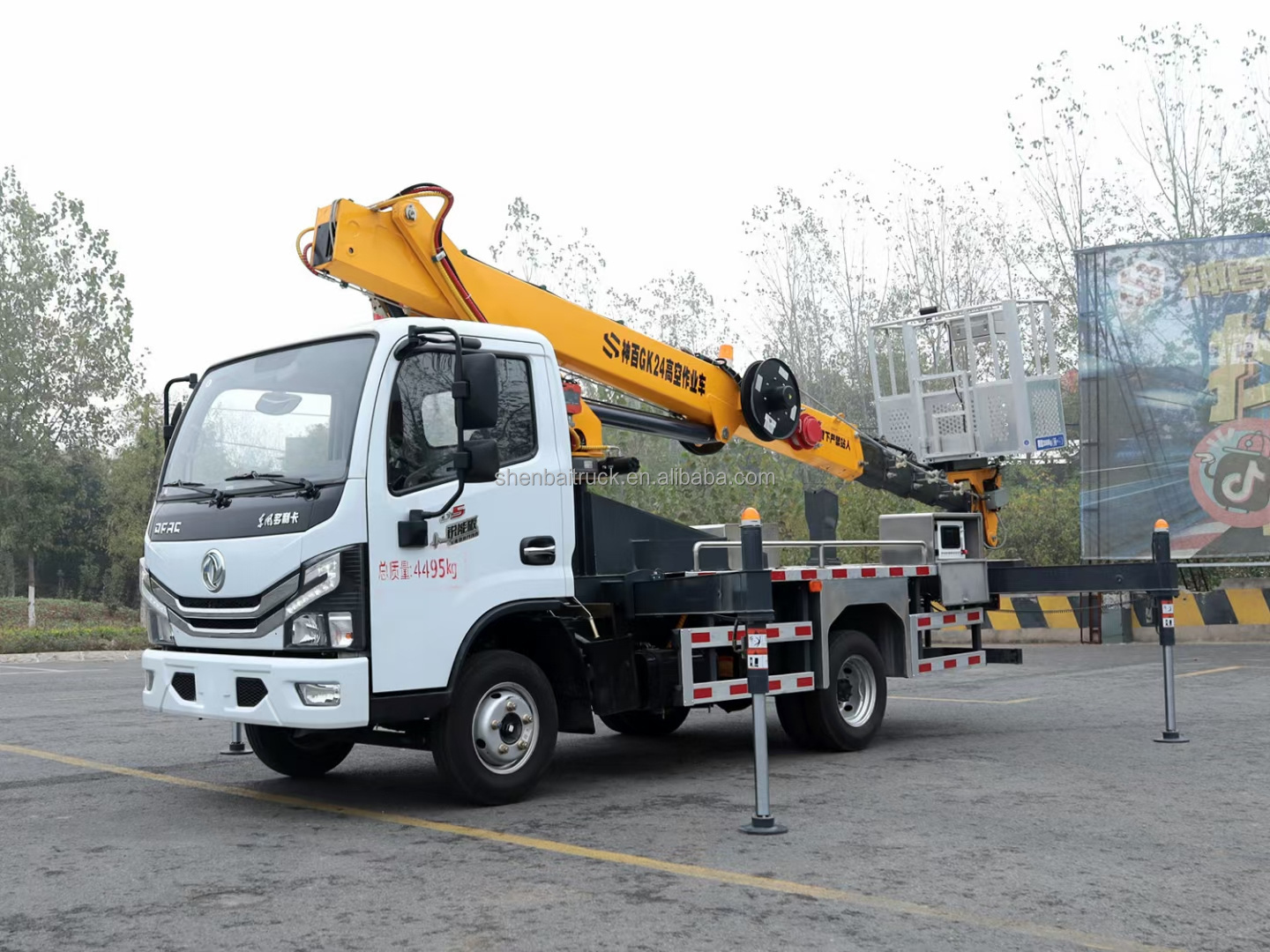 ShenBai official 4x2 24M Bucket High Altitude Operation Truck hydraulic lift platform truck