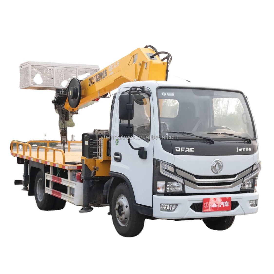 Dongfeng 4x2 Truck Mounted Crane Shenbai 5Ton Stiff Boom Crane with 20M Aerial Work Platform Truck on sale