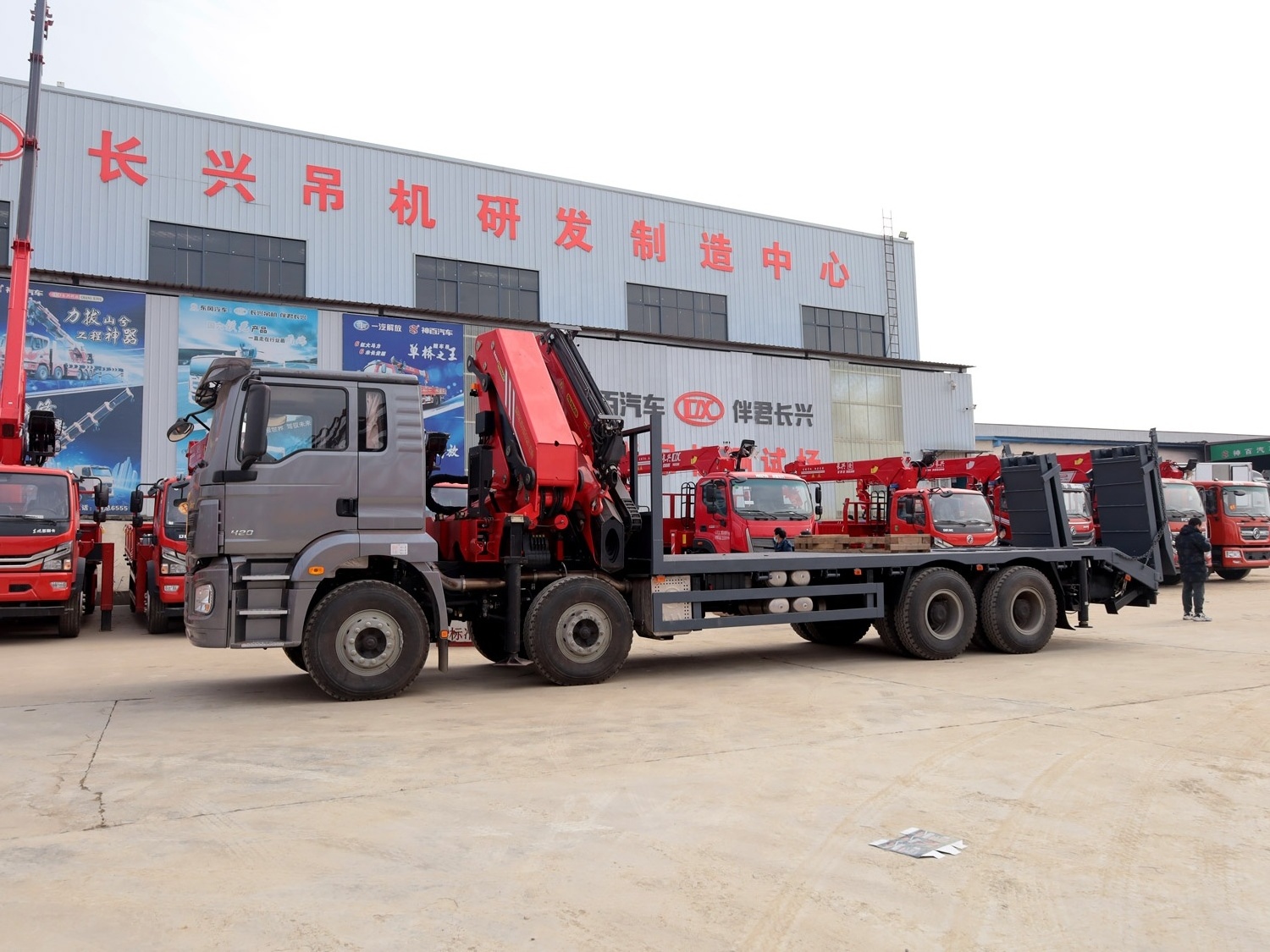 Shacman X3000 8x4 Heavy Duty Lorry Truck Mounted Crane Sany-Palfinger 20Ton 25Ton 30Ton Loader Hydraulic Knuckle Boom Crane