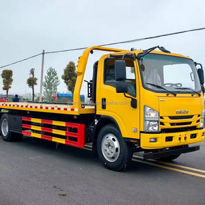 Japanese ISUZU 4X2 Diesel Engine Wreker Tow Truck 3Ton 4Ton 5Ton 6Ton Flatbed Tow Truck Rollback Wrecker Bed for Sale