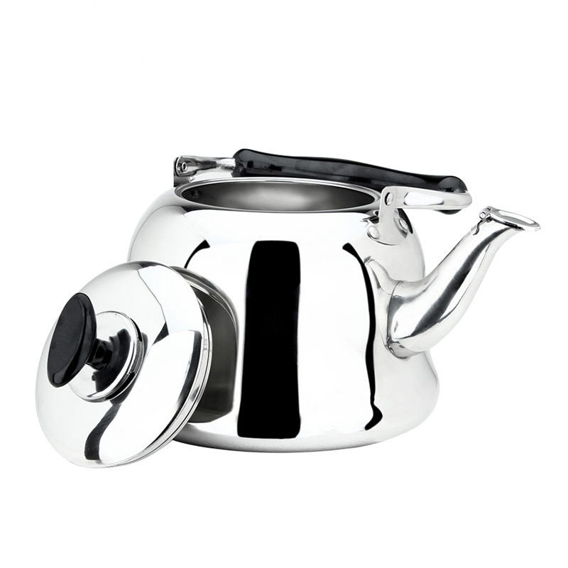 5/6L Classical Stainless Steel Stovetop Tea Kettle Whistling Tea Kettle Metal Tea Pots For Home And Camping