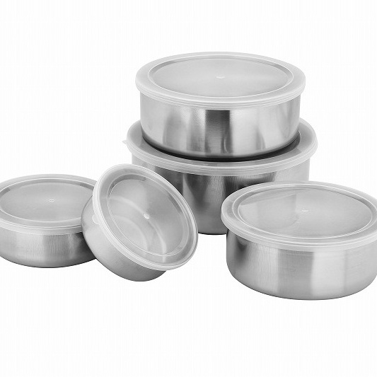 5PCS Fresh Mixing Bowl Set  Stainless Steel Food Container