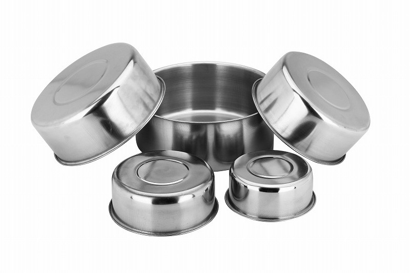 5PCS Fresh Mixing Bowl Set  Stainless Steel Food Container