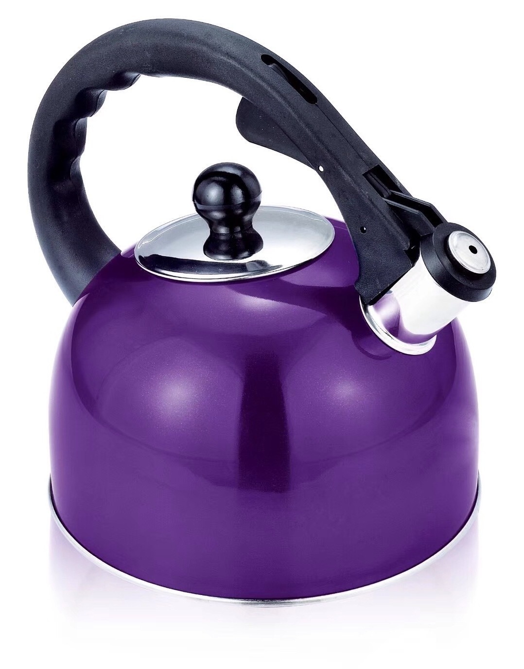 3L Whistling Kettle with One-body Handles and Whistle Outdoor Kettle Teapot for Camping