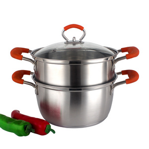 Stainless Steel Stock Pot Milk Pot With Silicone Handle