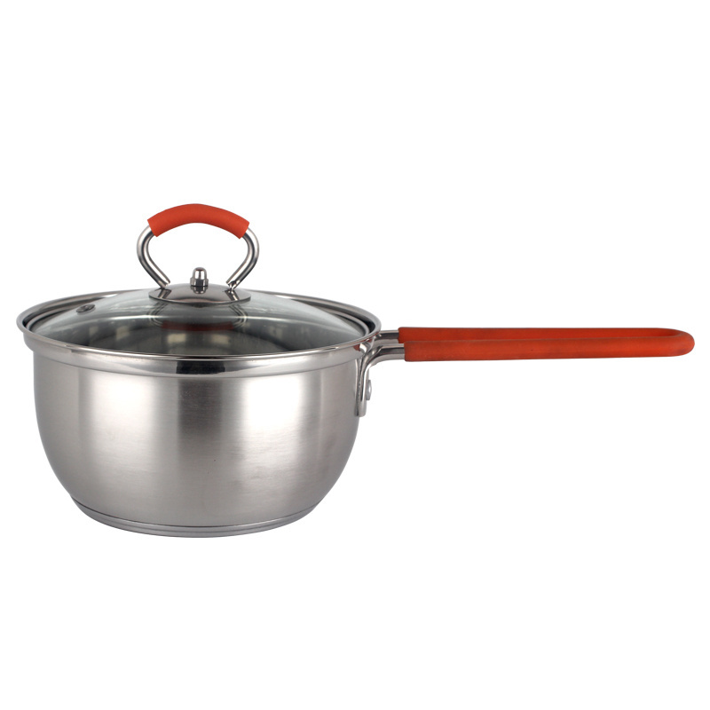 Stainless Steel Stock Pot Milk Pot With Silicone Handle