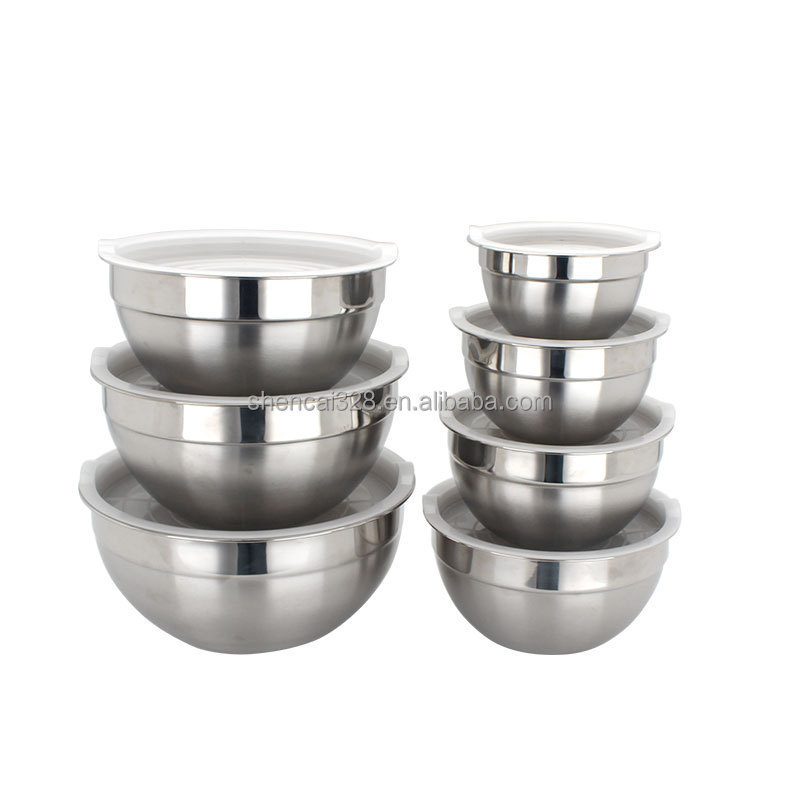 Stainless Steel Mixing Bowl Set/Stainless steel Salad bowls set with lids/Serving Bowl