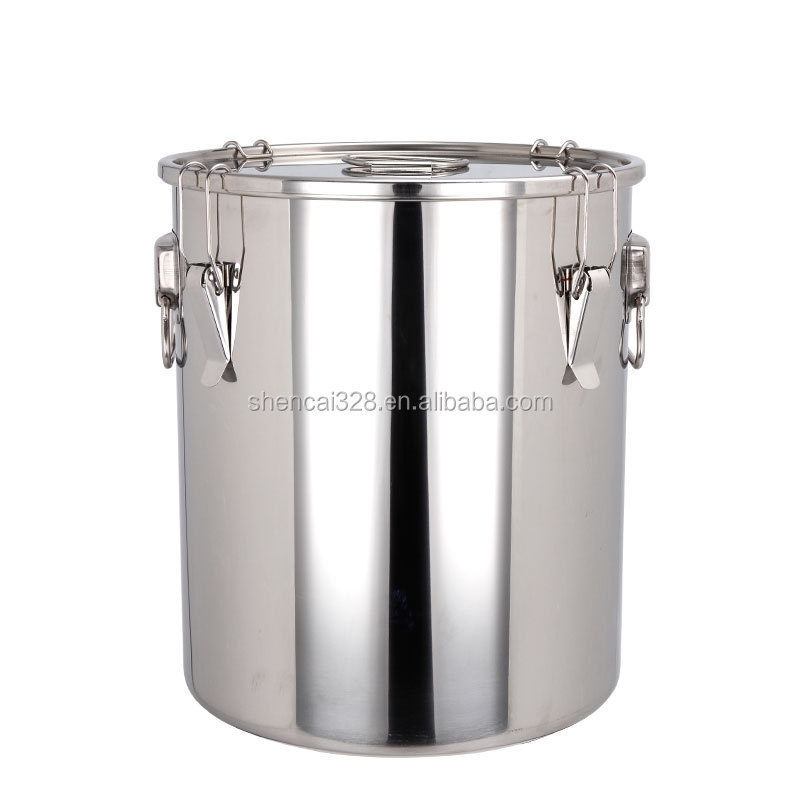 Big Capacity Stainless Steel  Milk Pot With Silicone Circle Milk Container  Milk Bucket With Lid