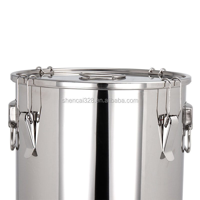 Big Capacity Stainless Steel  Milk Pot With Silicone Circle Milk Container  Milk Bucket With Lid