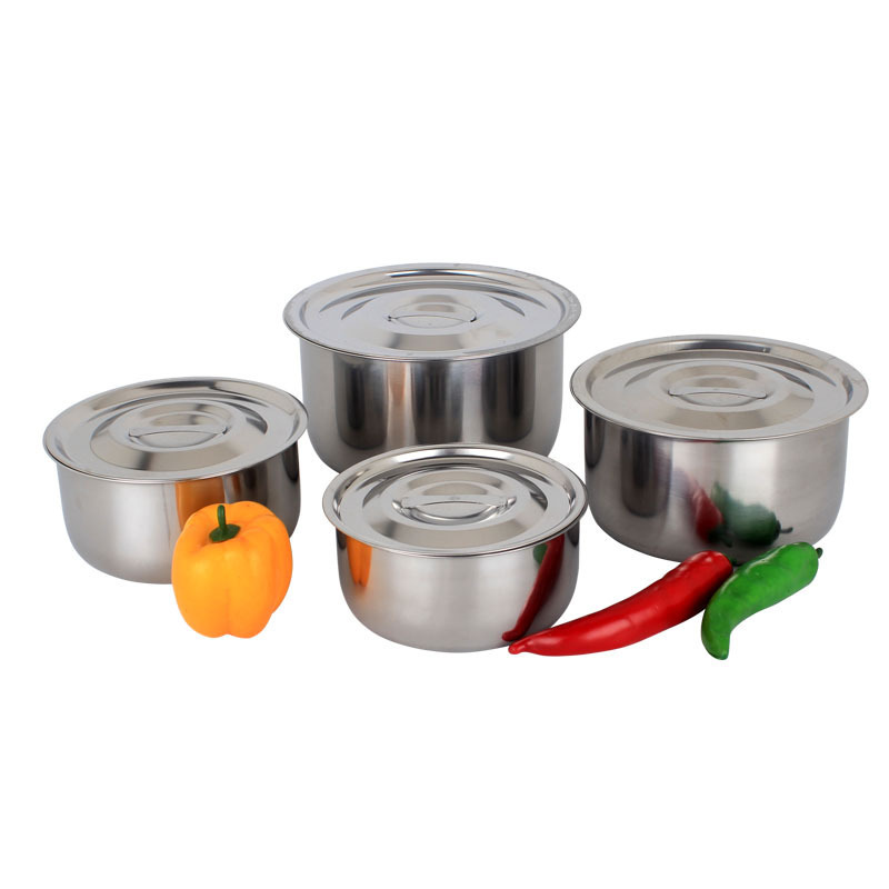 Cheap price stainless pot set Thailand pot cookware sets cookware with steel lids