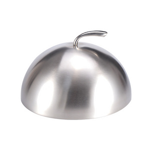 Seven shape hand round style stainless steel beef steak dome cover dish plate food cover