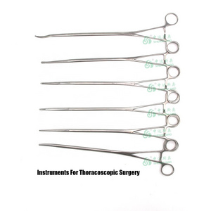 Thoracoscopic surgical instruments straight /curved Needle Holder Forceps 8mm