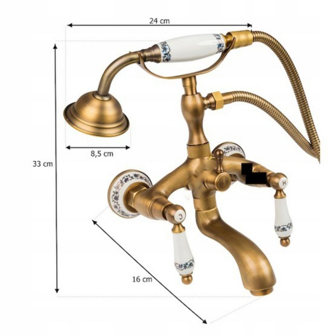 European Antique Shower Faucet Bathtub Taps Wall Mounted Shower Set Bathroom Mixer Bath Faucet Contemporary Thermostatic Faucets