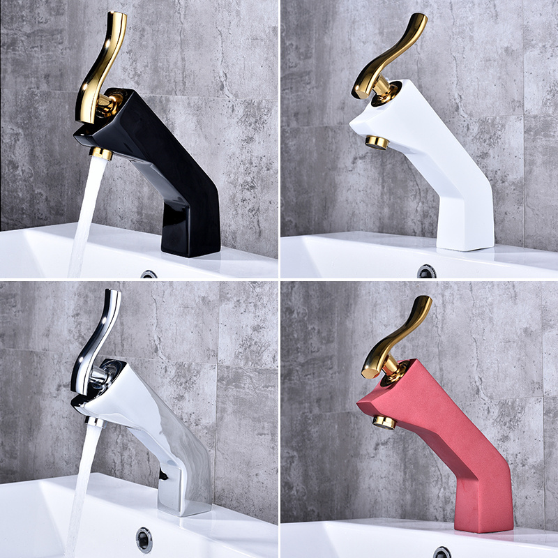 Pink Basin faucet Single Level Bathroom wash basin faucet Basin mixer water tap lavatory faucet