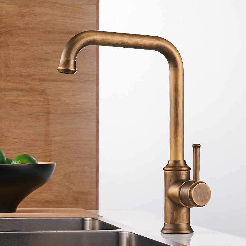 New product brass body goose neck kitchen faucet 360 Degree Rotation Kitchen Sink Faucet Kitchen Mixer Tap