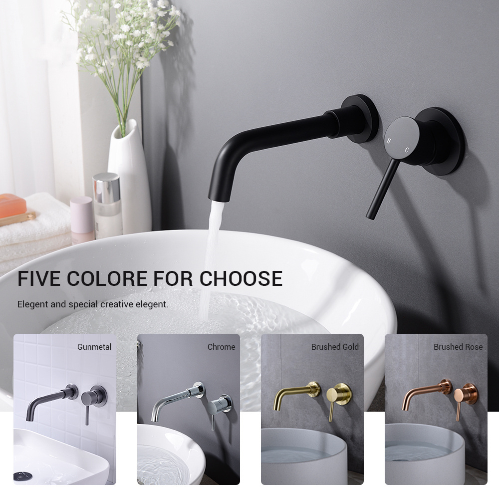 Wall Mounted Basin Sink Mixer Tap Concealed Wash basin faucet bathroom sink faucets Single handle Basin taps lavatory faucet