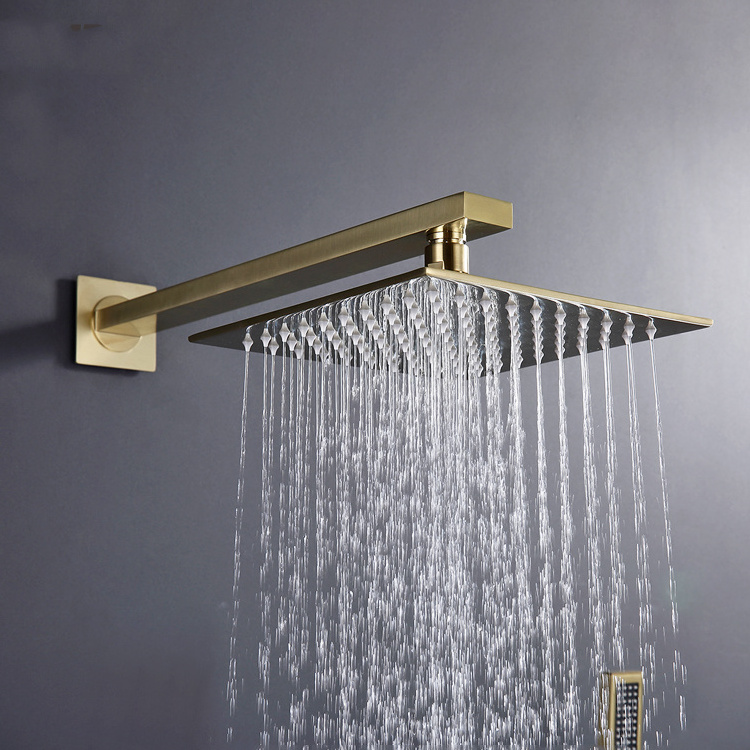 Bathroom brass Rainfall Shower System Wall Mount Shower Set Shower Mixer Faucet Set