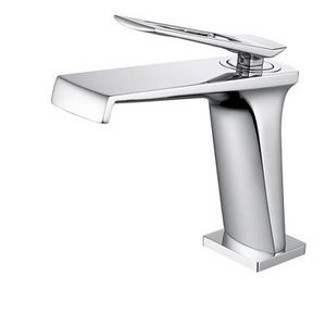 Black Single Level Bathroom Wash Basin Faucet Basin Mixer Water Taps Red Handle Basin Faucet Lavatory Faucet